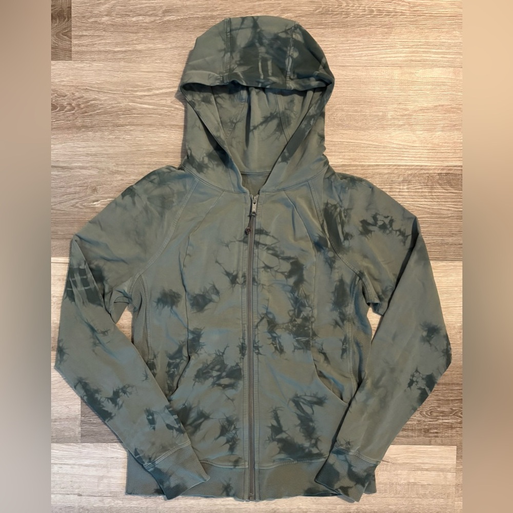 lululemon athletica Green Tie-Dye Zip Up Jacket